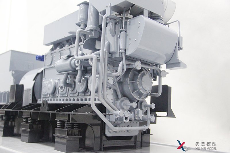 工业级发电机组模型，3D打印发动机模型