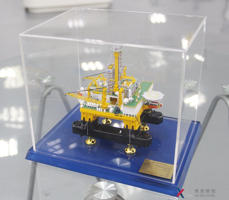 D90半潜式钻井平台模型--礼品模型--深圳中集海洋