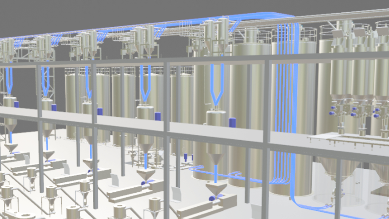 工业PVC生产线-塑料产线自动配料系统解决方案